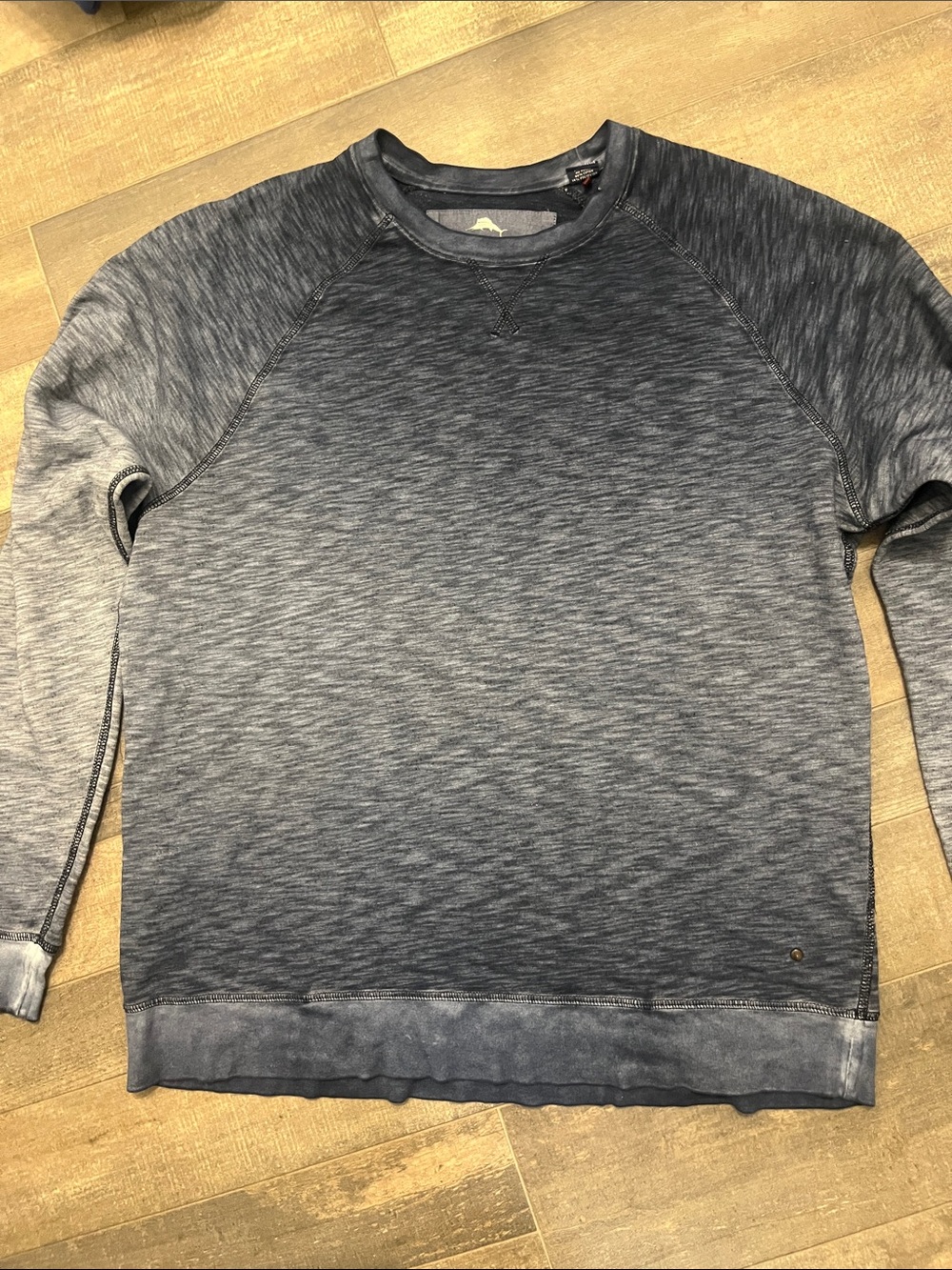 Tommy Bahama Navy and Cream Logo Crewneck